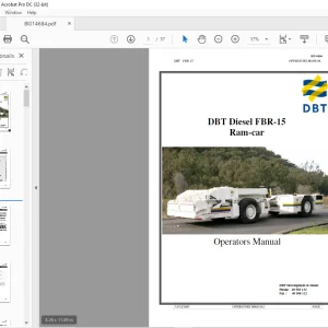 CAT Face Haulage DBT Diesel FBR-15 Ram-car Operators Manual BI014684 - PDF DOWNLOAD
