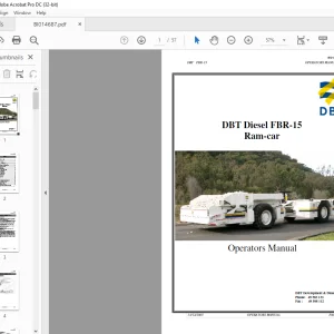 CAT Face Haulage DBT Diesel FBR-15 Ram-car Operators Manual BI014687 - PDF DOWNLOAD