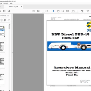 CAT Face Haulage DBT Diesel FBR-15 Ram-car Operators Manual BI643704  - PDF DOWNLOAD