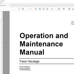 CAT Face Haulage FH110 (CH810C) FH120 (CH816C) FH120 (CH816CL) Operation and Maintenance Manual - PDF DOWNLOAD