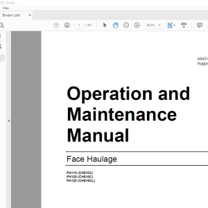 CAT Face Haulage FH110 (CH810C) FH120 (CH816C) FH120 (CH816CL) Operation and Maintenance Manual - PDF DOWNLOAD