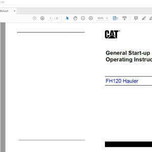 CAT Face Haulage FH120 Hauler General Start-up and Operating Instructions MANUAL BI016864 - PDF DOWNLOAD