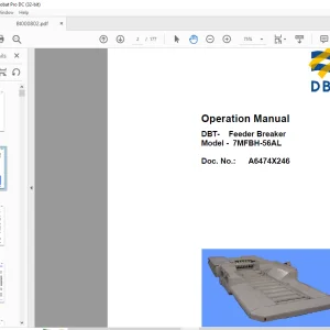 CAT Feeder Breaker DBT 7MFBH-56AL Operation Manual BI000802 - PDF DOWNLOAD