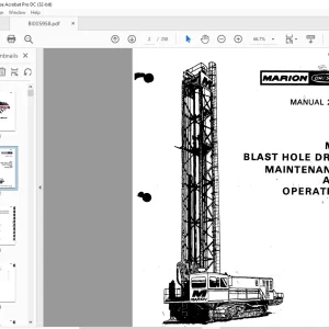 CAT MARION M-3 BLAST HOLE DRILL MAINTENANCE AND OPERATION MANUAL -  PDF DOWNLOAD