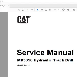 CAT MD5050 Hydraulic Track Drill Service Manual BI006827 - PDF DOWNLOAD