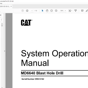CAT MD6240 and MD6290 Rotary Blasthole Drill Operation and Maintenance Manual BI006752 - PDF DOWNLOAD