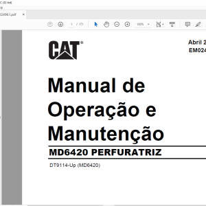 CAT MD6420 PERFURATRIZ Manual De Operação E Manutenção - HeyDownloads ...