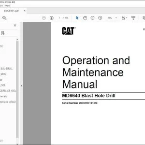 CAT MD6640 Blast Hole Drill Operation & Maintenance Manual BI006991 - PDF DOWNLOAD
