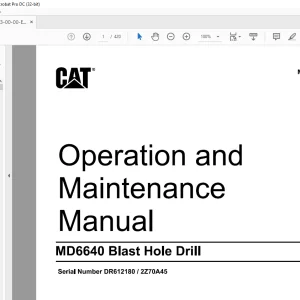 CAT MD6640 Blast Hole Drill Operation and Maintenance Manual 81012553 - PDF DOWNLOAD