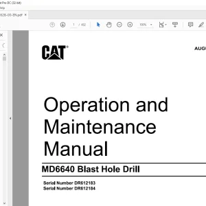 CAT MD6640 Blast Hole Drill Operation and Maintenance Manual 81012628 - PDF DOWNLOAD