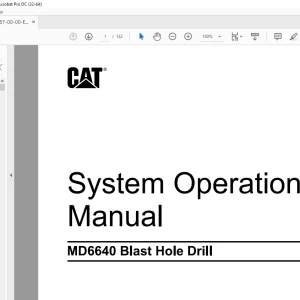CAT MD6640 Blast Hole Drill System Operation Manual 81012587  - PDF DOWNLOAD