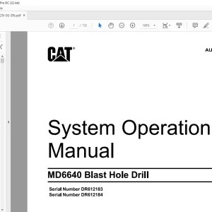 CAT MD6640 Blast Hole Drill System Operation Manual 81012629 - PDF DOWNLOAD
