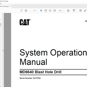 CAT MD6640 Blast Hole Drill System Operation Manual BI011949 - PDF DOWNLOAD