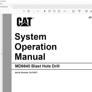 CAT MD6640 Blast Hole Drill System Operation Manual SN 2U70X57 - PDF DOWNLOAD