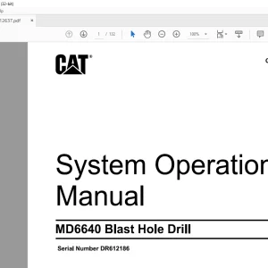 CAT MD6640 Blast Hole Drill System Operation Manual SN DR612186 - PDF DOWNLOAD