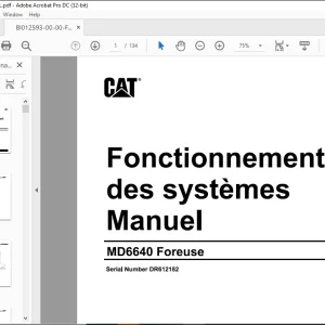 CAT MD6640 Foreuse Fonctionnement des systemes Manuel BI012593 - PDF DOWNLOAD
