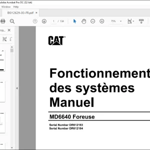 CAT MD6640 Foreuse Fonctionnement des systemes Manuel BI012629  - PDF DOWNLOAD