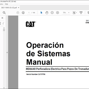 CAT MD6640 Operación de Sistemas Manual SN 2U70T56  - PDF DOWNLOAD (Spanish)