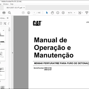 CAT MD6640 PERFURATRIZ PARA FURO DE DETONACAO Manual de Operacao e Manutencao 81012697 - PDF DOWNLOAD (Portuguese)