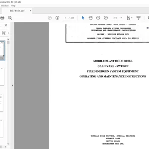 CAT Mobile Blast Hole Drill Fixed Inergen System Equipment Operation & Maintenance Manual - PDF DOWNLOAD