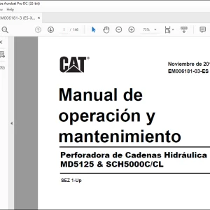 CAT Perforadora de Cadenas Hidráulica MD5125 & SCH5000C CL Manual de operación y mantenimiento - PDF DOWNLOAD