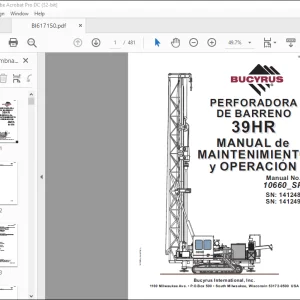 CAT Perforadora de Pozos de Tronadura 39HR Manual de Mantención y Operación BI617150 -  PDF DOWNLOAD (Spanish)