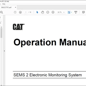 CAT SEMS 2 Electronic Monitoring System Operation Manual BI632797 -  PDF DOWNLOAD