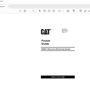 CAT SEMS 2 Electronic Monitoring System Pocket Guide Manual BI016940 - PDF DOWNLOAD