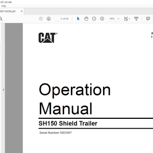 CAT SH150 Shield Trailer Operation Manual SN 5003997 - PDF DOWNLOAD