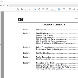 CAT SH150 Shield Trailer Operation & Service Manual SN 5003981 - PDF DOWNLOAD