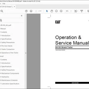 CAT SH150 Shield Trailer Operation & Service Manual SN 5003982 - PDF DOWNLOAD