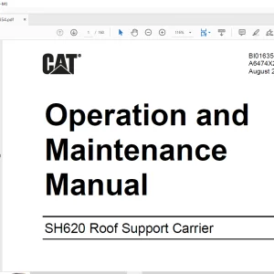 CAT SH620 Roof Support Carrier Operation & Maintenance Manual BI016354 - PDF DOWNLOAD
