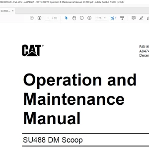 CAT SU488 DM Scoop Operation & Maintenance Manual BI016349 - PDF DOWNLOAD