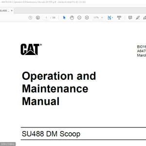 CAT SU488 DM Scoop Operation & Maintenance Manual BI016877 - PDF DOWNLOAD