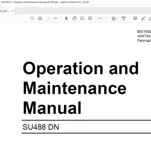 CAT SU488 DN Operation & Maintenance Manual BI016595 - PDF DOWNLOAD