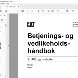 CAT SU488L-gruvelaster Betjenings- og vedlikeholds håndbok - PDF DOWNLOAD (Norwegian)