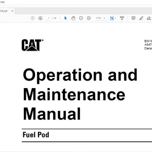 CAT Scoop Fuel Pod Operation and Maintenance Manual - PDF DOWNLOAD