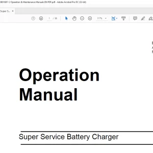 CAT Scoop Super Service Battery Charger Operation & Maintenance Manual  - PDF DOWNLOAD