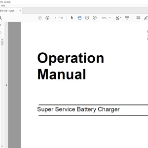 CAT Super Service Battery Charger Operation Manual BI016811 - PDF DOWNLOAD