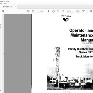 CAT Bucyrus Infinity Blasthole Drill Series SKTT Truck Mounted Operator and Maintenance Manual  BI615885 - PDF DOWNLOAD