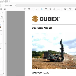 CUBEX QXR 920 10243 Operator Manual BI620143 - PDF DOWNLOAD