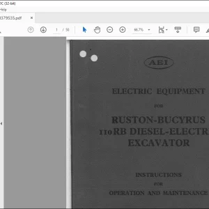 Cat 110 ELECTRIC EQUIPMENT RB DIESEL-ELECTRIC CONVERTIBLE SHOVEL-DRAGLINE OPERATION AND MAINTENANCE MANUAL - PDF DOWNLOAD