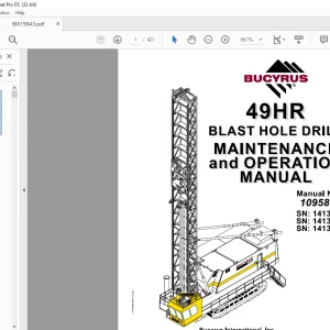 Cat 49HR BLAST HOLE DRILL MAINTENANCE and OPERATION MANUAL 10958 - PDF DOWNLOAD