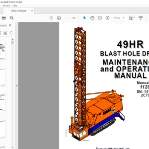 Cat 49HR BLAST HOLE DRILL MAINTENANCE and OPERATION MANUAL SN141368 - PDF DOWNLOAD