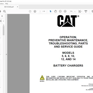Cat 5 6 8 10 12 & 14 Operation, Maintenance, Troubleshooting, Parts & Service Guide Manual BI016348 - PDF DOWNLOAD