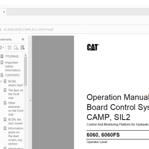 Cat 6060 6060FS Hydraulic shovel Operation & Maintenance Manual - PDF DOWNLOAD