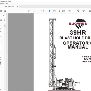 Cat BUCYRUS 39HR BLAST HOLE DRILL OPERATOR’S MANUAL SN 41170 - PDF DOWNLOAD