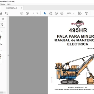 Cat BUCYRUS 495 HR PALA PARA MINERÍA ELECTRICA MANUAL de MANTENCION SN141266 - PDF DOWNLOAD