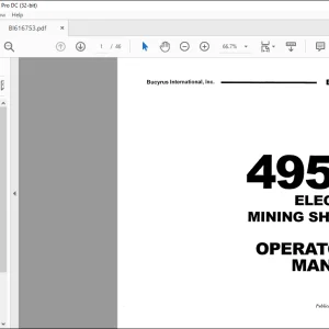 Cat BUCYRUS 495B ELECTRIC MINING SHOVEL OPERATOR'S MANUAL BI616753 - PDF DOWNLOAD