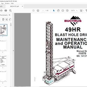 Cat BUCYRUS 49HR BLAST HOLE DRILL MAINTENANCE and OPERATION MANUAL SN 141373 - PDF DOWNLOAD